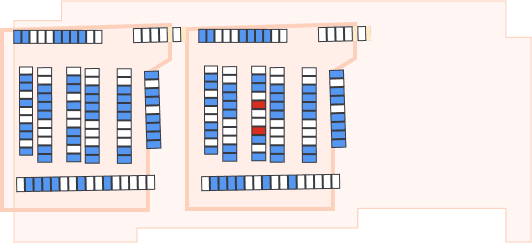 Exploration of a zone outline over parking spots